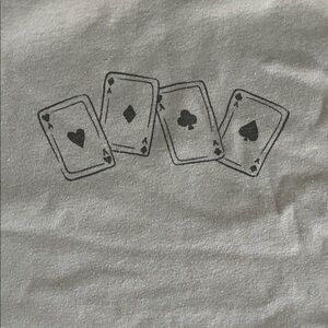 American Eagle Hey Baby Brown Poker Card Tee